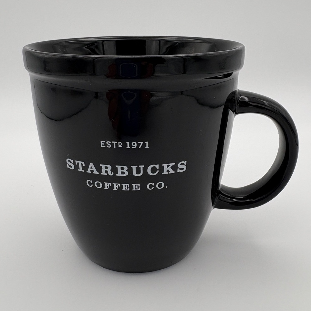 Vintage Starbucks Large Black Barista Mug 2002